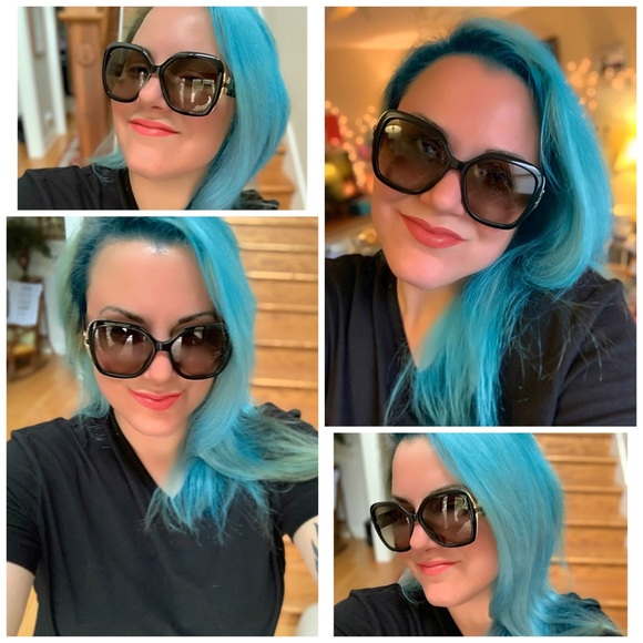 NIB Salvatore Ferragamo Black Square Sunglasses $360 - Picture 8 of 8